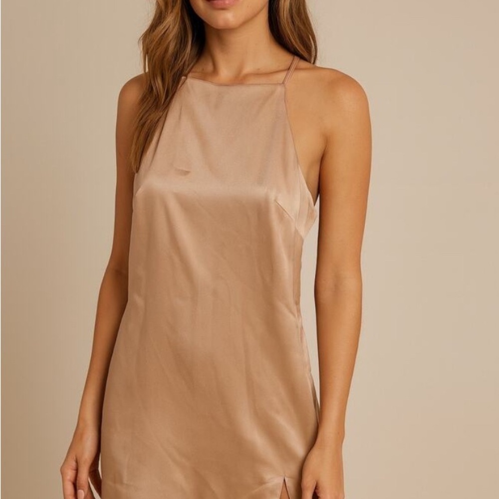 Abercrombie & Fitch Beige Satin Chemise